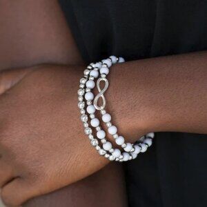 Paparazzi Jewelry Accessories -Immeasurably Infinite - Silver Bracelet - Vintage